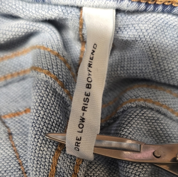Rag & Bone DRE Low-Rise Boyfriend Raw Hem Acid Wash Blue Women Jeans Sz 27 - Picture 16 of 17